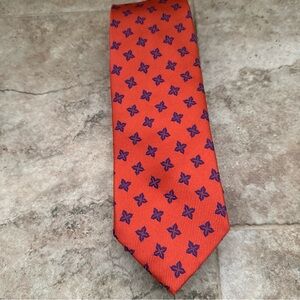 T.M.Lewin Orange and Purple Men's neck Tie silk